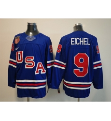 Men USA 9 Jack Eichel Royal 2025 2026 Stitched Jersey Men USA 9 Jack Eichel Royal 2025 2026 Stitched Jersey