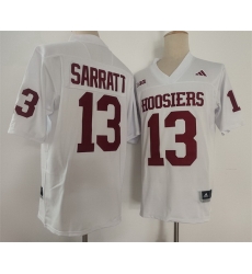 Men Indiana Hoosiers 13 Elijah Sarratt White Stitched Basketball Jersey Men Indiana Hoosiers 13 Elijah Sarratt White Stitched Basketball Jersey