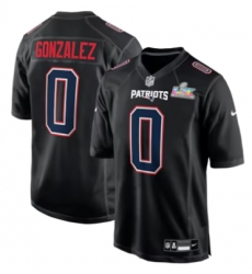 Drake Maye New England Patriots Nike Super Bowl LX Patch Carbon Fashion Game Jersey Black