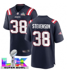 Men Women youth New England Patriots #38 Rhamondre Stevenson 2025 2026 Super Bowl LX F U S E Stitched NFL Jersey Blue