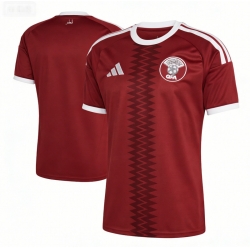 Men adidas Red Qatar National Team FIFA x World Cup 2026 Home Replica Jersey