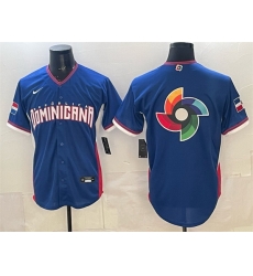 Men Dominican Republic Baseball Royal 2026 World Baseball Big Logo Classic Stadium Stitched Jersey