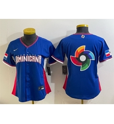 Women Dominican Republic Baseball Royal 2026 World Baseball Classic Big Logo Road Stadium Stitched Baseball Jersey Run Small Women Dominican Republic Baseball Royal 2026 World Baseball Classic Big Logo Road Stadium Stitched Baseball Jersey Run Small
