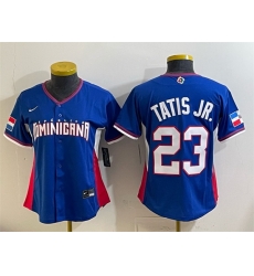 Youth Dominican Republic Baseball Fernando Tatis Jr Royal 2026 World Baseball Classic Road Stadium Stitched Baseball Jersey Youth Dominican Republic Baseball Fernando Tatis Jr Royal 2026 World Baseball Classic Road Stadium Stitched Baseball Jersey