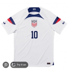 Men USA #10 White Soccer Jersey Christian Pulisic Men USA #10 White Soccer Jersey Christian Pulisic