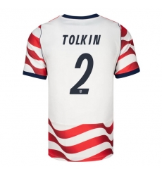 USA 2026 FIFA World Cup Soccer White Jersey Set ( Have Shorts ) John Tolkin #2