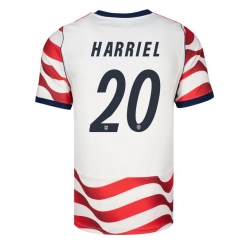 USA 2026 FIFA World Cup Soccer White Jersey Set ( Have Shorts ) Nathan Harriel #20 (2)