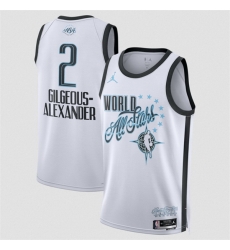 Men 2026 All Star 2 Shai Gilgeous Alexander White Stitched Basketball Jersey Men 2026 All Star 2 Shai Gilgeous Alexander White Stitched Basketball Jersey