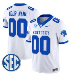 Custom Youth Kentucky Wildcats White Vapor Limited Stitched Jersey Custom Youth Kentucky Wildcats White Vapor Limited Stitched Jersey